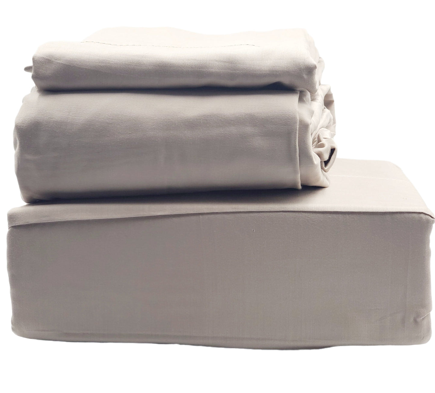 400 TC SOLID,100% COTTON SATEEN, 4 PC BED SHEET SET