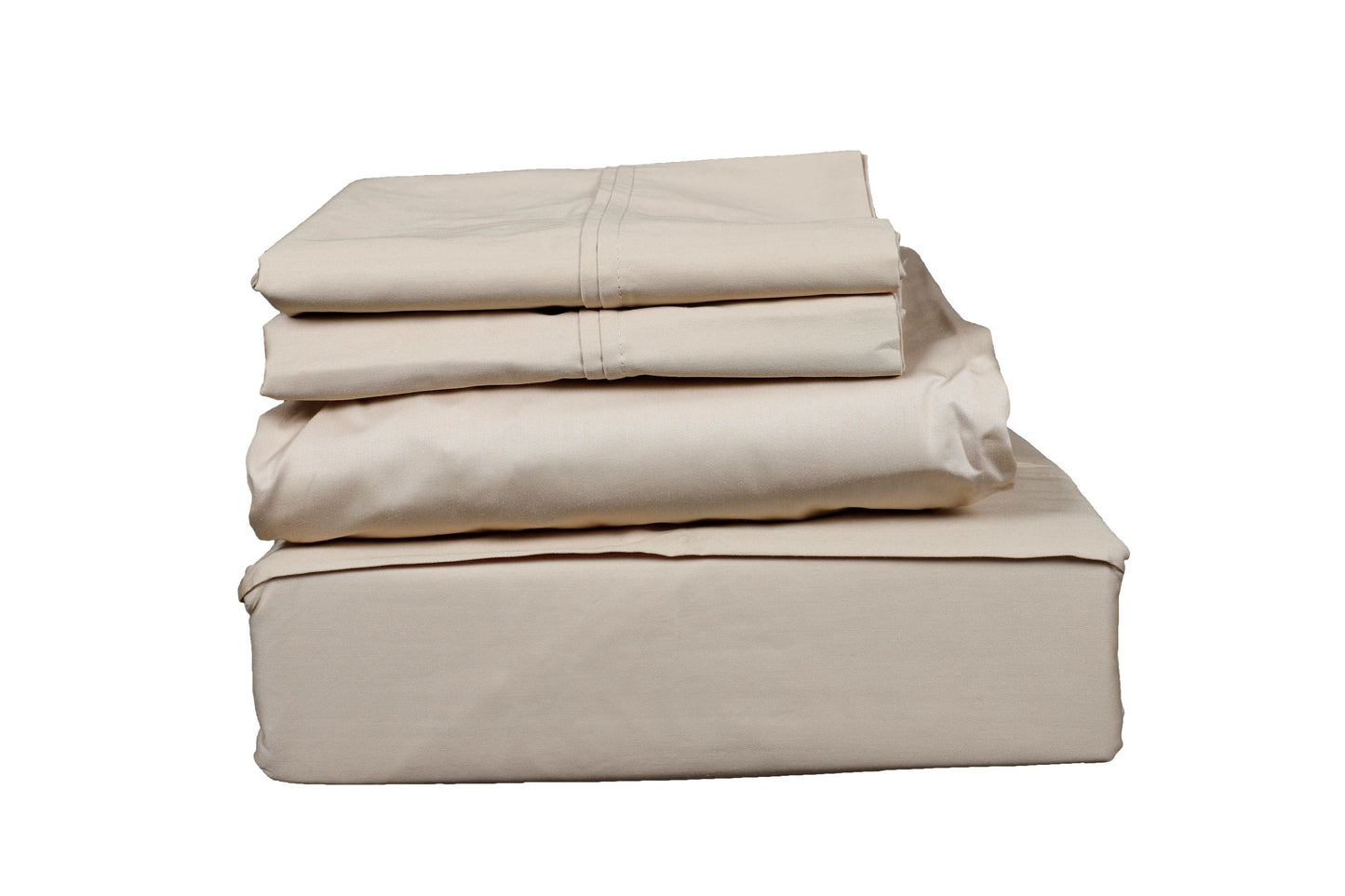 400 TC SOLID,100% COTTON SATEEN, 4 PC BED SHEET SET